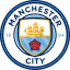 Escudo do Manchester City, favorito ao título nas casas de apostas na Champions League.