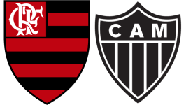 Escudos de Flamengo e Atlético-MG