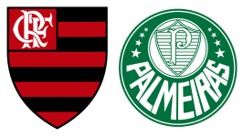 Escudos do Flamengo e Palmeiras