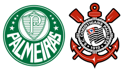 Escudos de Palmeiras e Corinthians