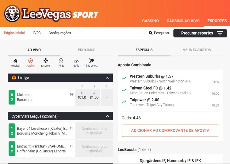 leovegas-sport screenshot