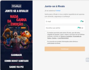 Cadastro na Rivalo