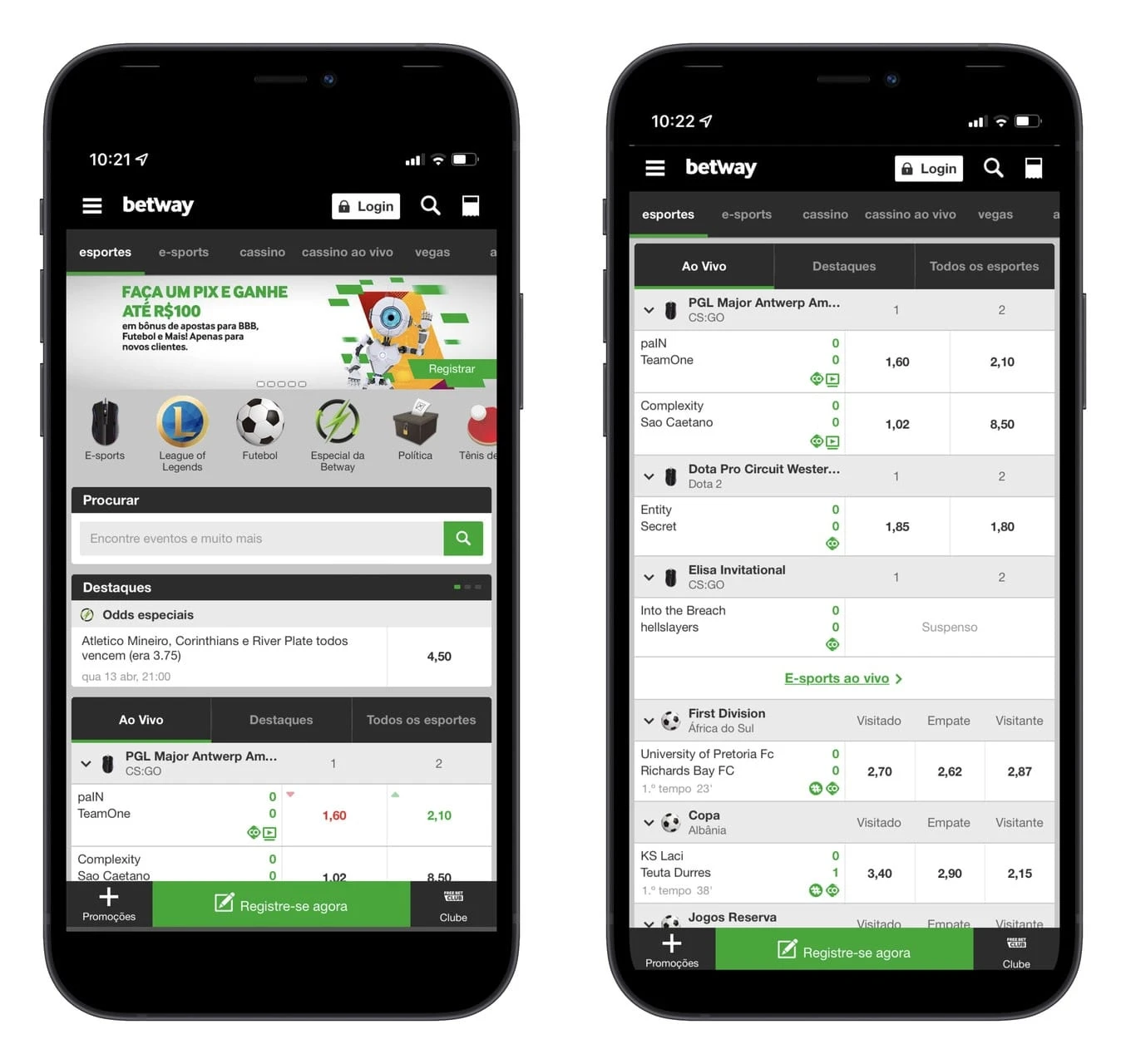 Betway screenshot mobile