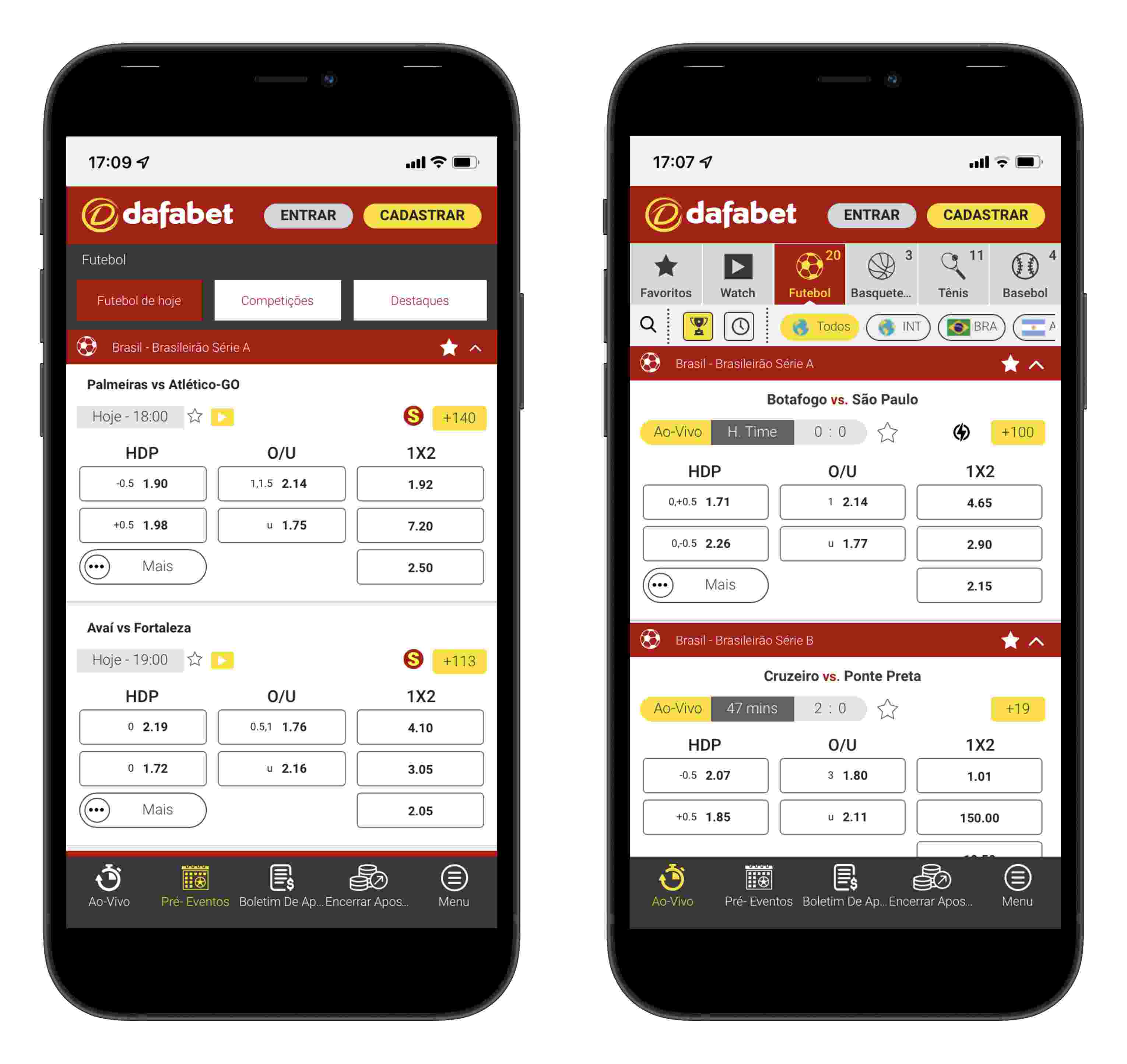 Dafabet screenshot mobile