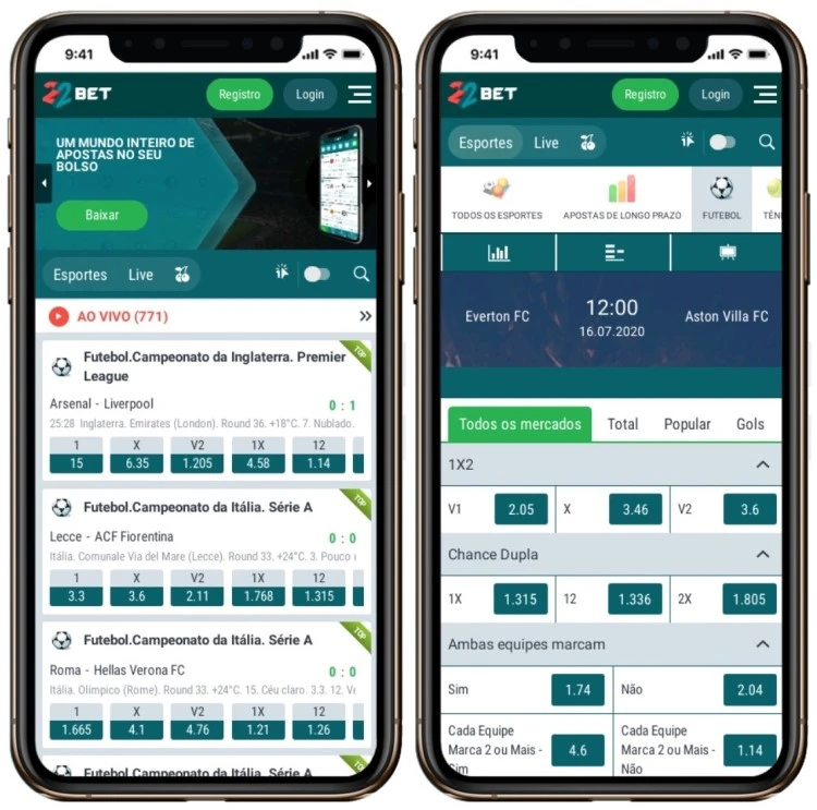 22Bet screenshot mobile