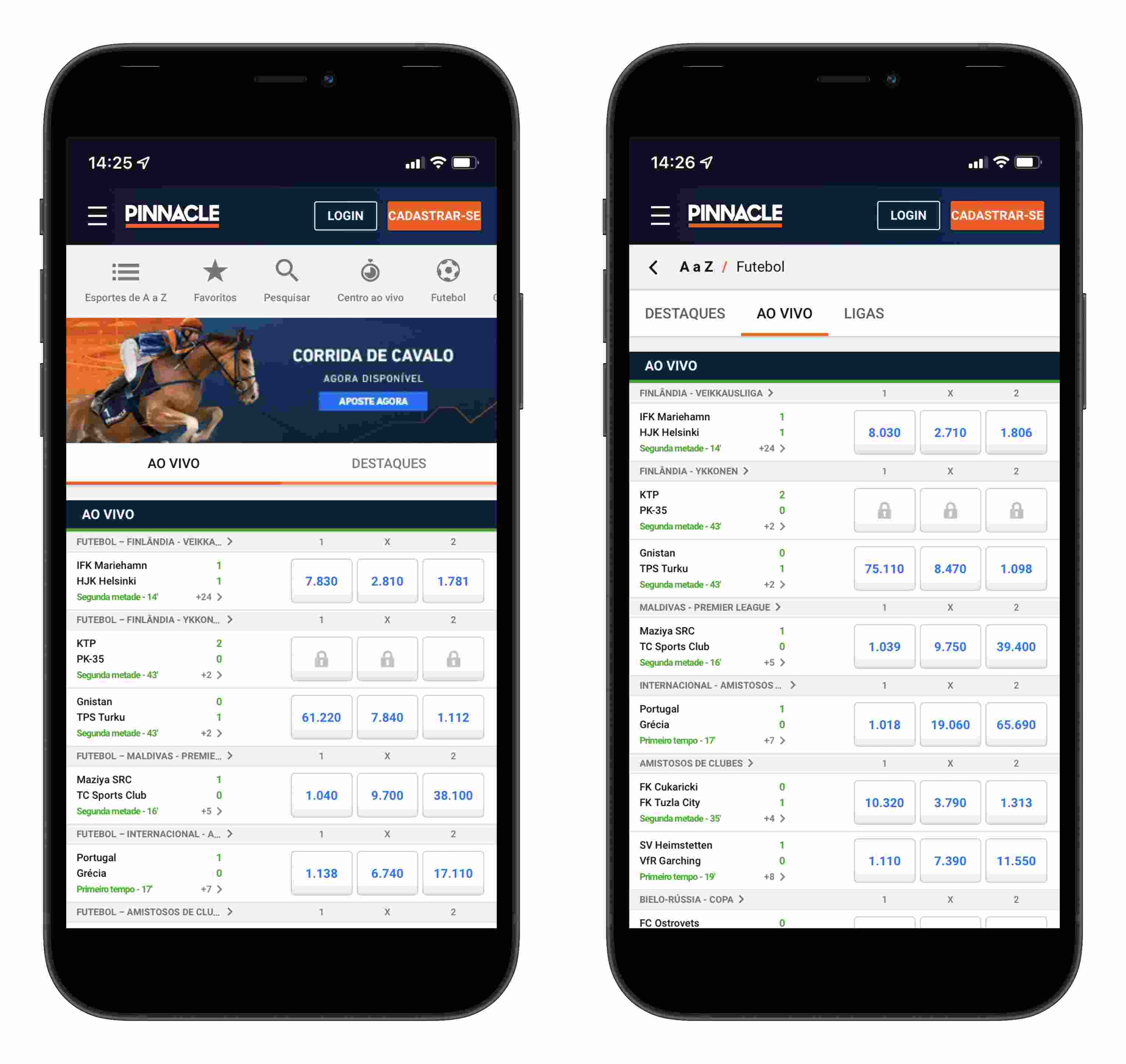 Pinnacle Sports screenshot mobile