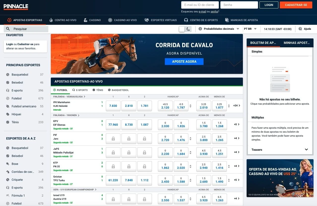 Pinnacle Sports screenshot