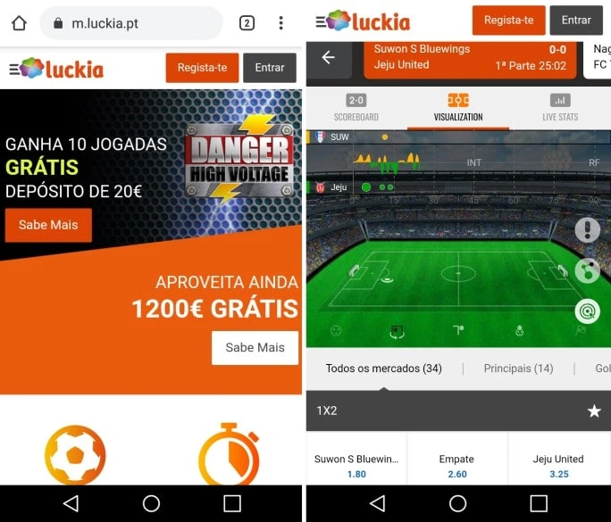 Luckia screenshot mobile