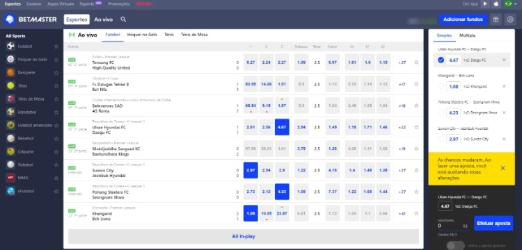 Betmaster screenshot