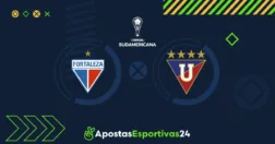 Esccudo do Fortaleza e da LDU.