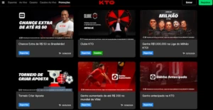 Promoções disponíveis na KTO