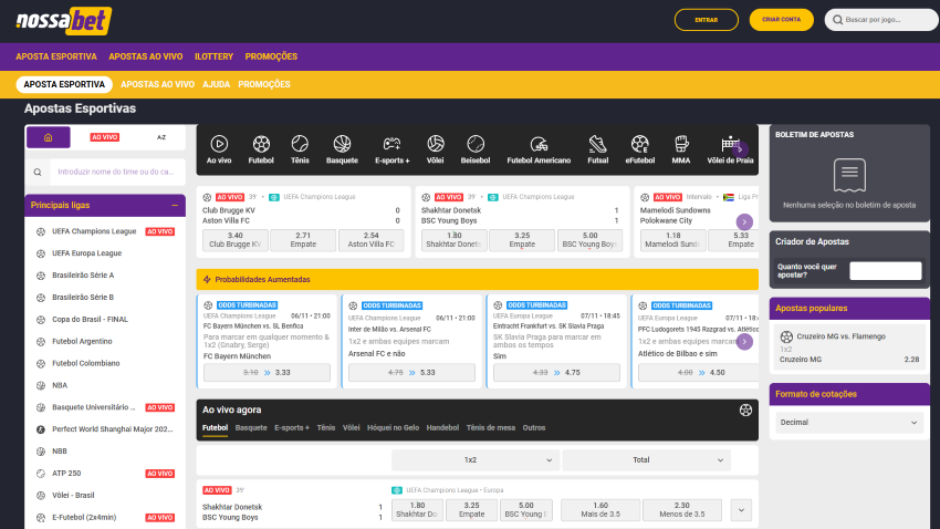 página de apostas esportivas da nossabet