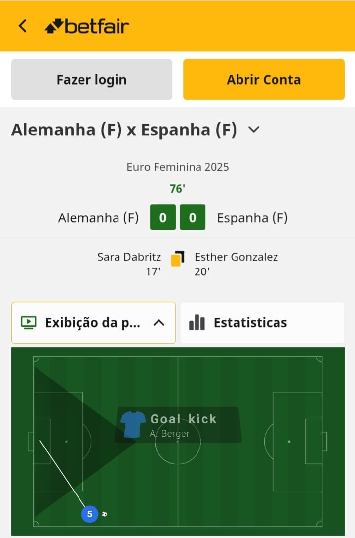 Apostas em futebol na Betfair