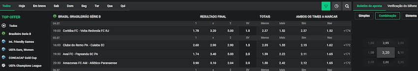 Apostas em futebol na Brazino777