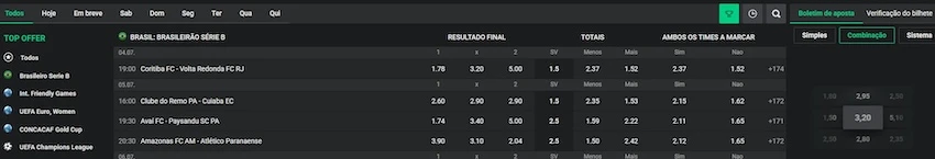 Apostas em futebol na Brazino777