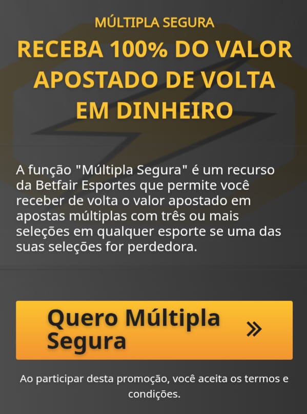 Múltipla Segura da Betfair