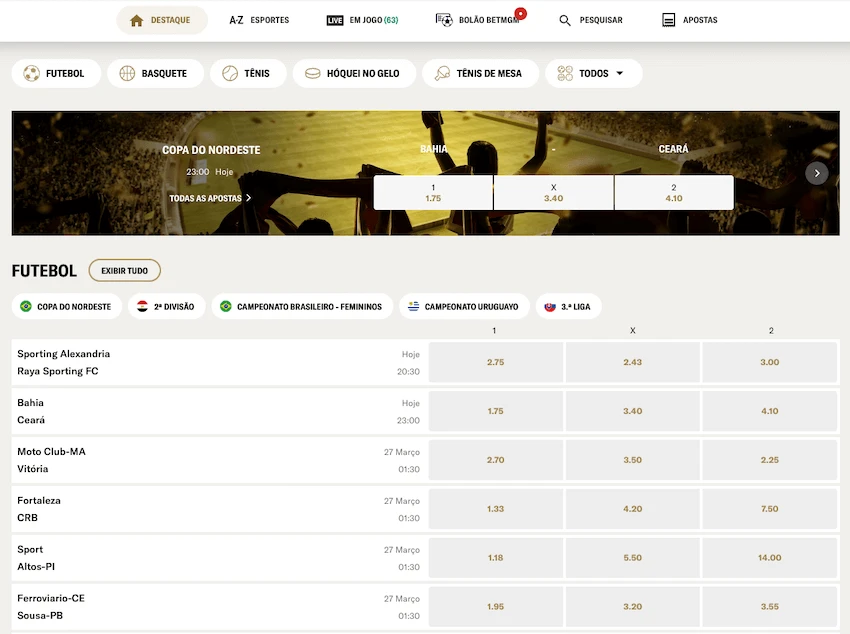 esportes betmgm brasil