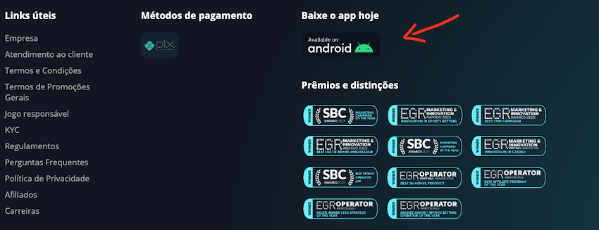 Download do app Novibet