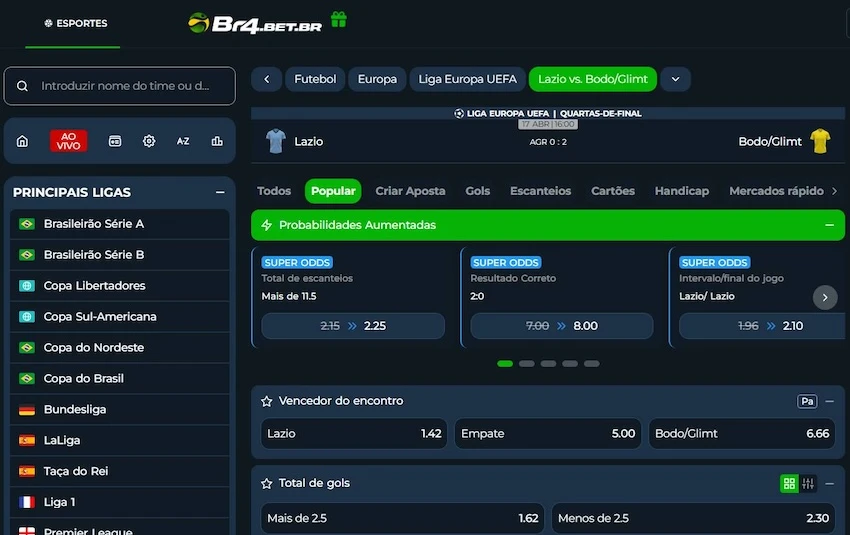 bônus br4bet super odds