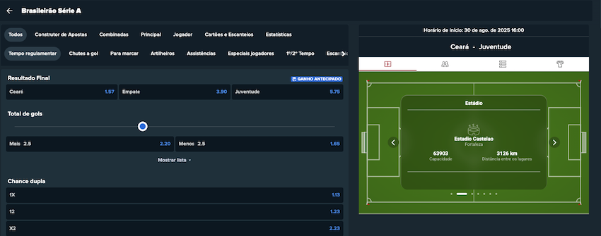 Recursos especiais de futebol na Stake