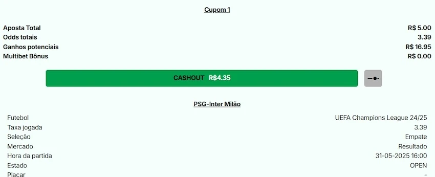 Cashout na Hiperbet
