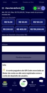 Depósito na Esportes da Sorte