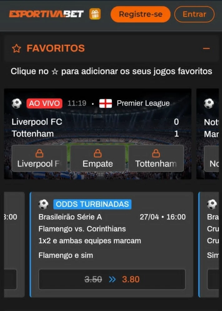 Odds Turbinadas na Esportiva Bet