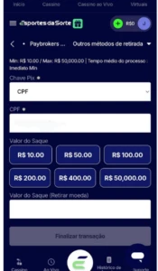 Saque na Esportes da Sorte