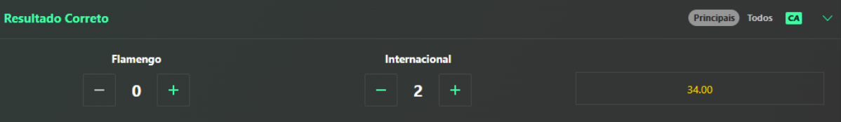 Placar exato bet365