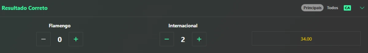 Placar exato bet365