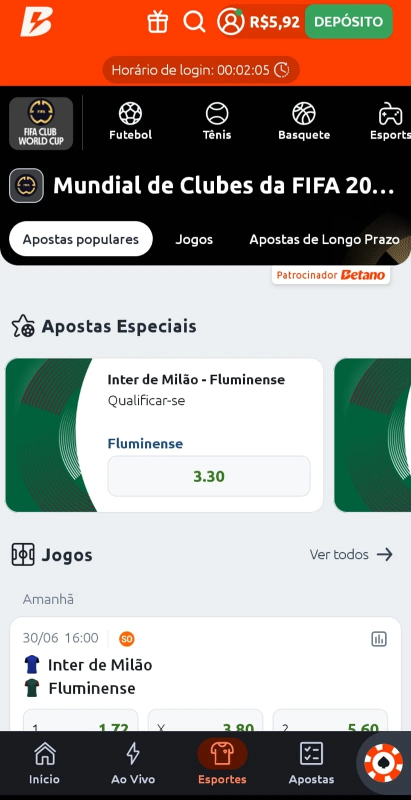 Apostas especiais na Betano