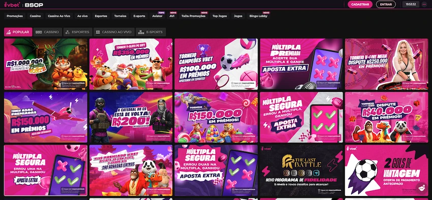 Promoções disponíveis na VBET