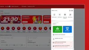 Depósito e saque na Superbet