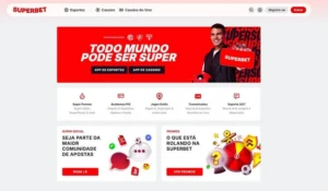 Página inicial da Superbet