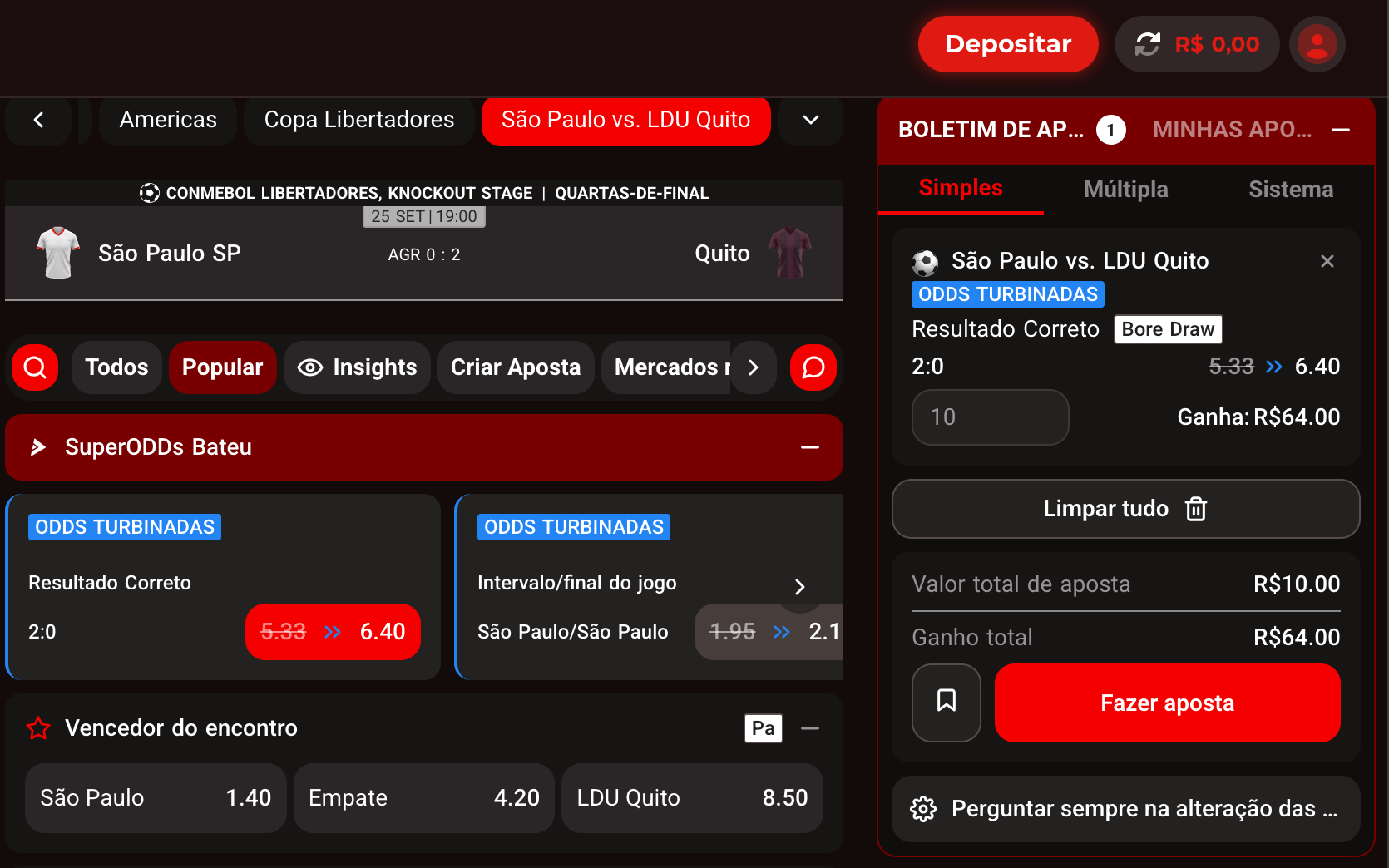 Odds aumentadas Bateubet
