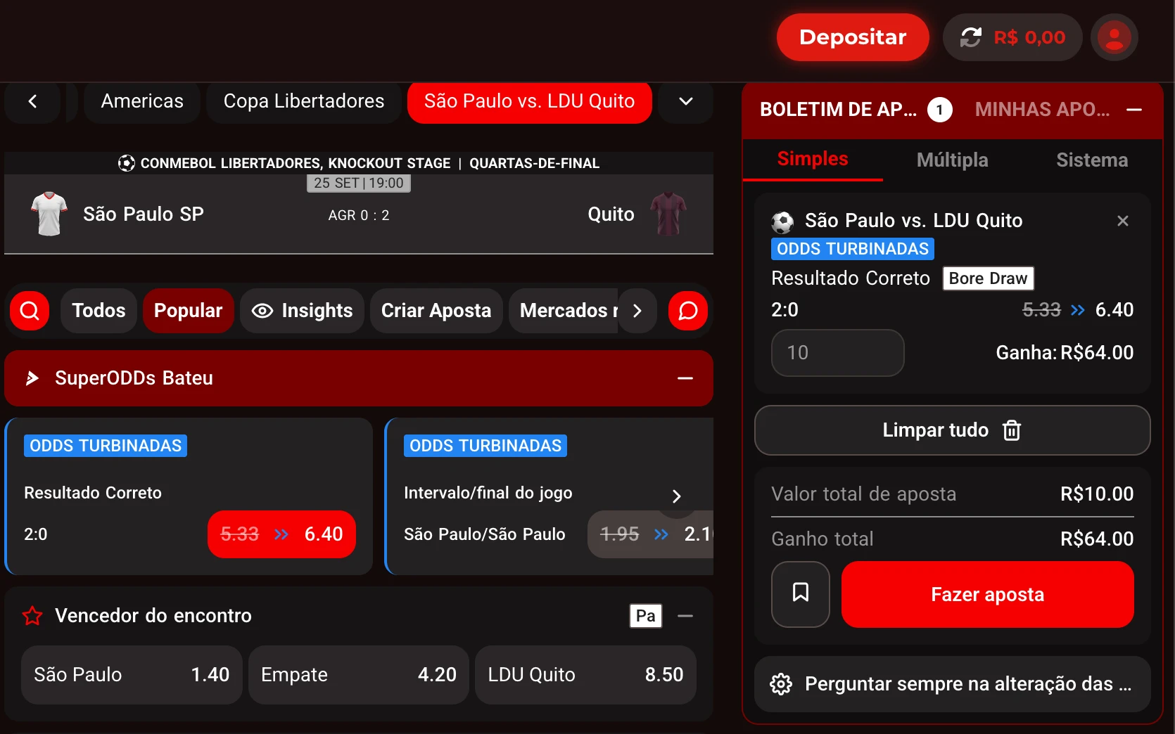 Odds aumentadas Bateubet
