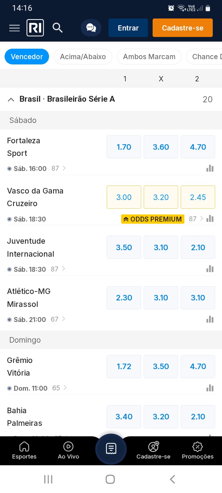 Apostas em futebol na Rivalo