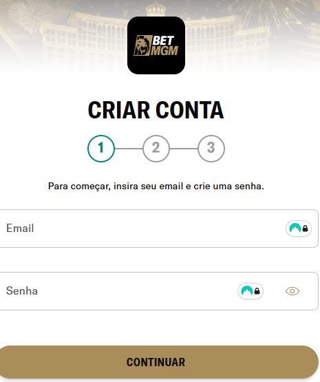 Cadastro na BetMGM