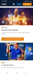 Promoções disponíveis na Rivalo