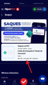 Saque na Hiperbet