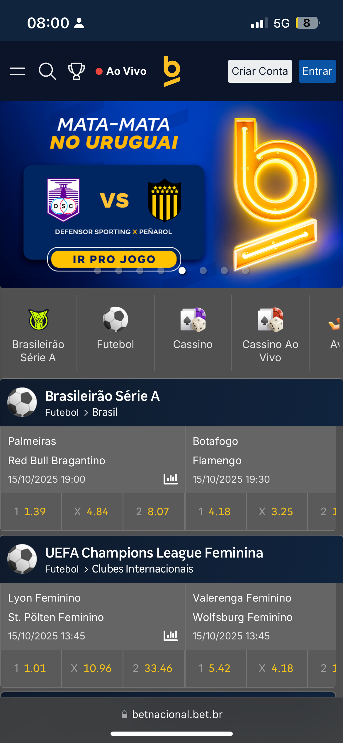 Versão Betnacional para IOS