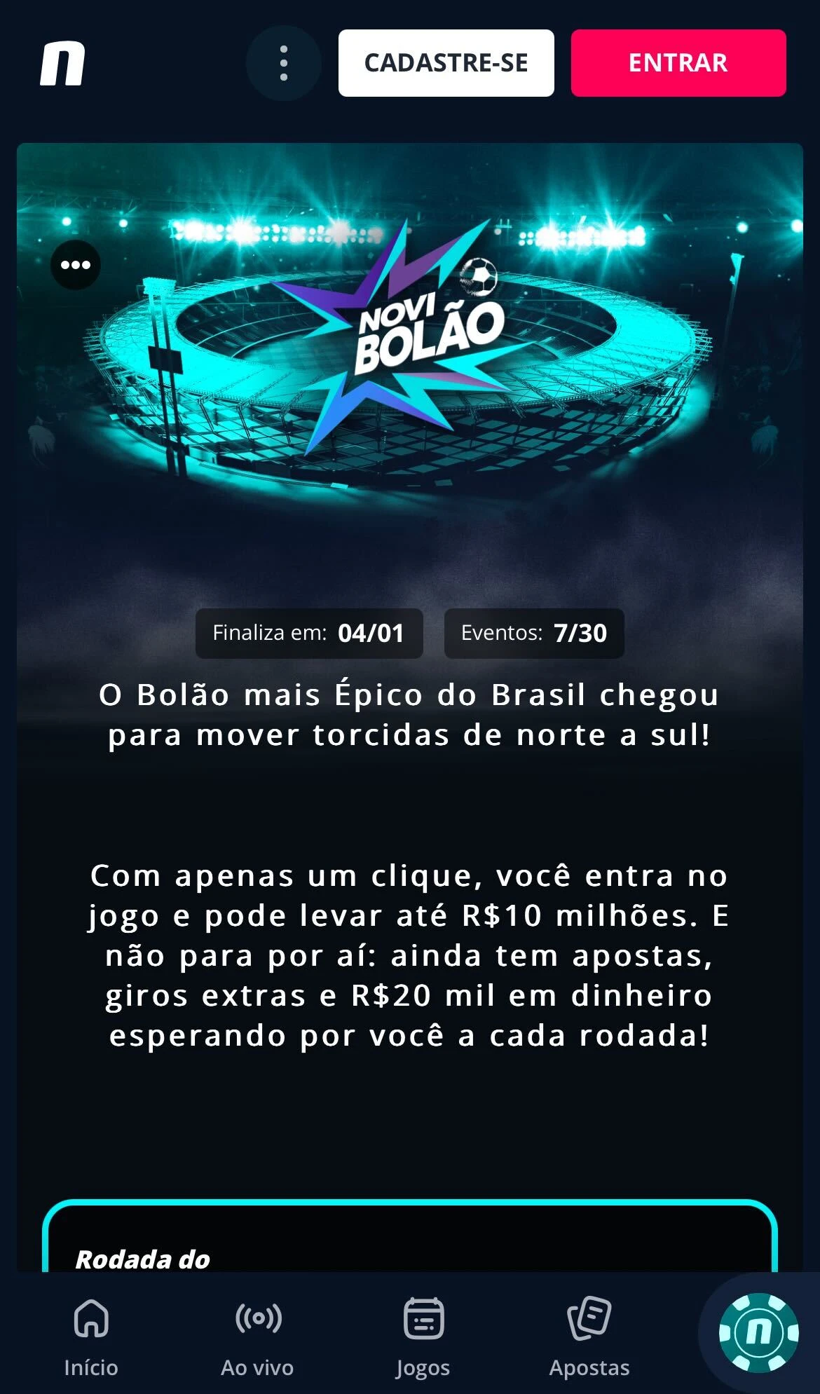 Bolão Novibet