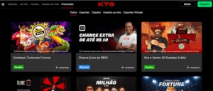 Promoções disponíveis no site da KTO
