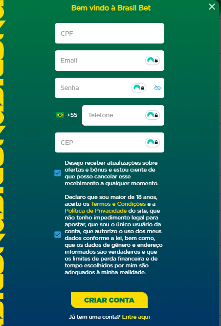 Cadastro na Brasil bet